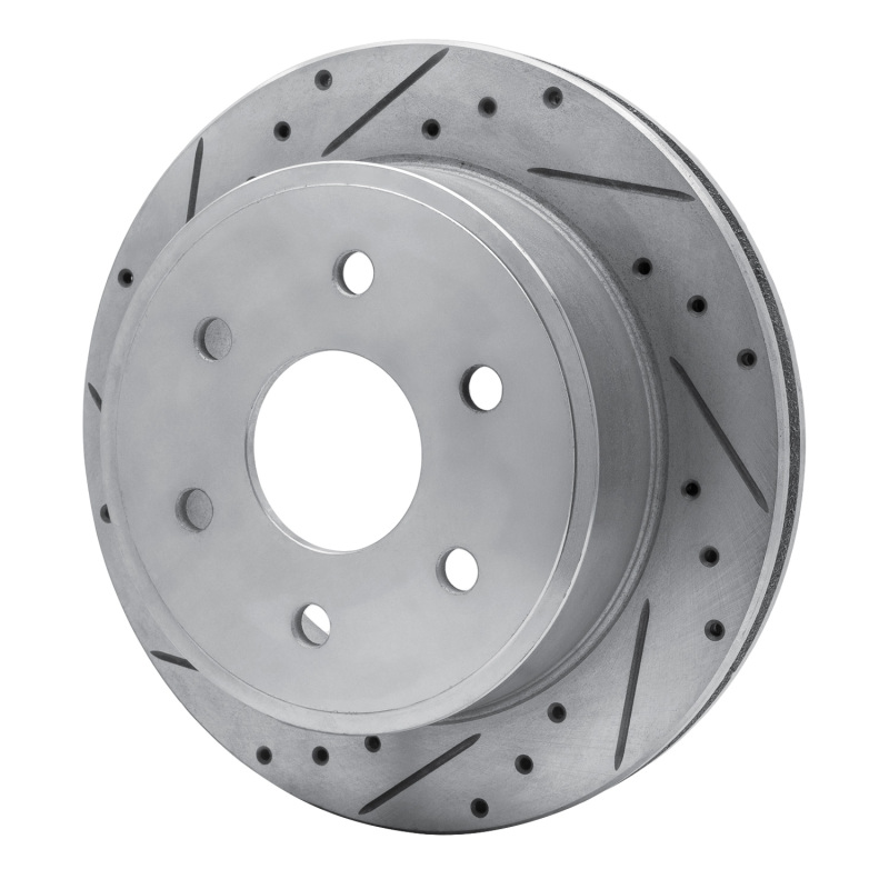 Chevrolet Express 2500 Brake Rotor (1) - Rear Left - R1 Concepts - Drilled & Slotted - Silver - `03-`05